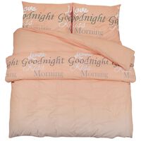vidaXL sengetøj 135x200 cm bomuld lyserød