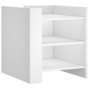 vidaXL sengebord 45x50x50 cm konstrueret tr&aelig; hvid