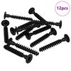 vidaXL Stikh&aelig;tte skrue 12 stk. Sort M5 x 40 mm Jern