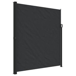 vidaXL sidemarkise 220x500 cm sammenrullelig sort