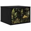 vidaXL V&aelig;gmonteret natbord RHENEN Sort eg 36 x 33 x 25 cm
