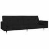 vidaXL 2-personers sovesofa med 2 puder fl&oslash;jl sort