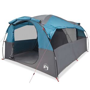 vidaXL 6-personers campingtelt vandafvisende tunnel bl&aring;