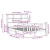 vidaXL seng med reol uden madras 120x200 cm massivt fyrretræ