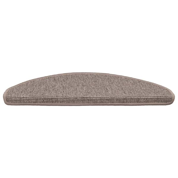 vidaXL trappem&aring;tter 15 stk. 65x21x4 cm m&oslash;rkebeige halvrund store