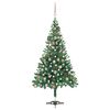 vidaXL kunstigt juletr&aelig; med lys og kugles&aelig;t 180 cm 564 grene