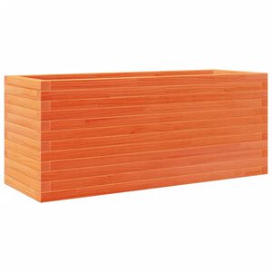 vidaXL plantekasse 110x40x45,5 cm massivt fyrretr&aelig; gyldenbrun