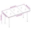 vidaXL havebord 140x70x74 cm stål og glas sort