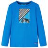 vidaXL Lang&aelig;rmet T-shirt til b&oslash;rn str. 128 koboltbl&aring;