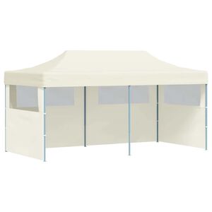 vidaXL foldbart pop up-festtelt 3 x 6 m cremefarvet