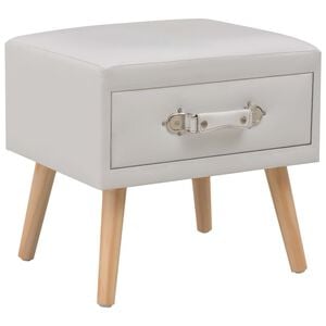 vidaXL sengebord 40 x 35 x 40 cm kunstl&aelig;der hvid