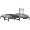 vidaXL daybed med udtr&aelig;k 2x(90x200) cm massivt fyrretr&aelig; gr&aring;