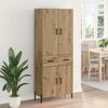 vidaXL Highboard Artisan Egetr&aelig; 69,5 x 34 x 180 cm Konstrueret tr&aelig;