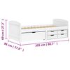 vidaXL daybed med fem skuffer IRUN hvid 90x200 cm massivt fyrretr&aelig;