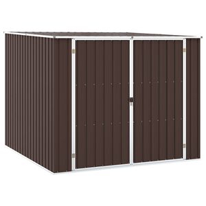 vidaXL haveskur 195x198x159 cm galvaniseret st&aring;l brun