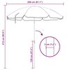 vidaXL Strand Parasol Grøn 206 x 206 x 212 cm Polyester og metal
