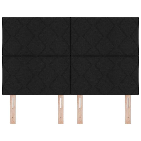 vidaXL Hovedg&aelig;rde med hovedg&aelig;rde Sort 160 cm Faux l&aelig;der