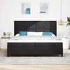 vidaXL LED Box Spring Bed med madras Sort 200 x 200 cm Stof