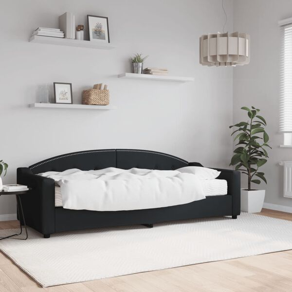vidaXL daybed med madras 80x200 cm stof sort