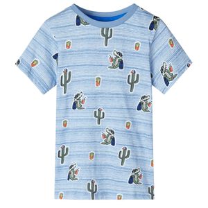 vidaXL T-shirt til b&oslash;rn str. 128 bl&aring;