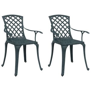 vidaXL havestole 2 stk. st&oslash;bt aluminium gr&oslash;n