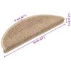 vidaXL selvklæbende trappemåtter 15stk. 56x17x3cm sisal-look sandfarve