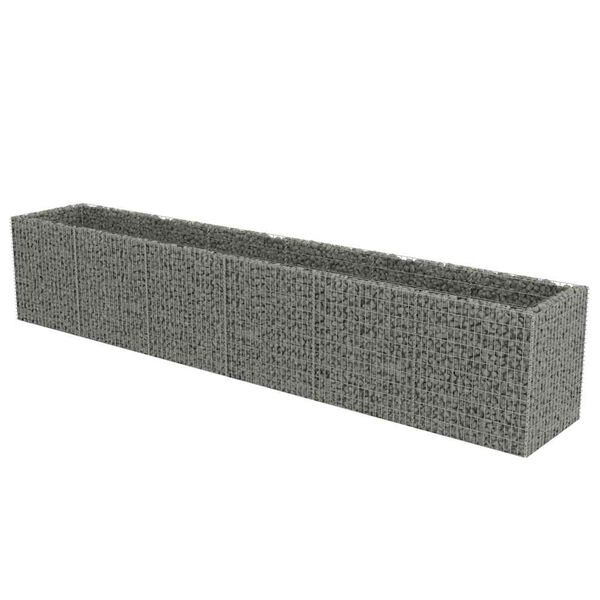 vidaXL gabion-højbed 540x90x100 cm galvaniseret stål