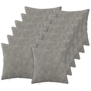 vidaXL Pudebetr&aelig;k 12 stk. HEERLEN Lysegr&aring; 40 x 40 cm Mikrofiber Fleece