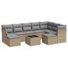vidaXL sofas&aelig;t til haven 10 dele med hynder polyrattan beige
