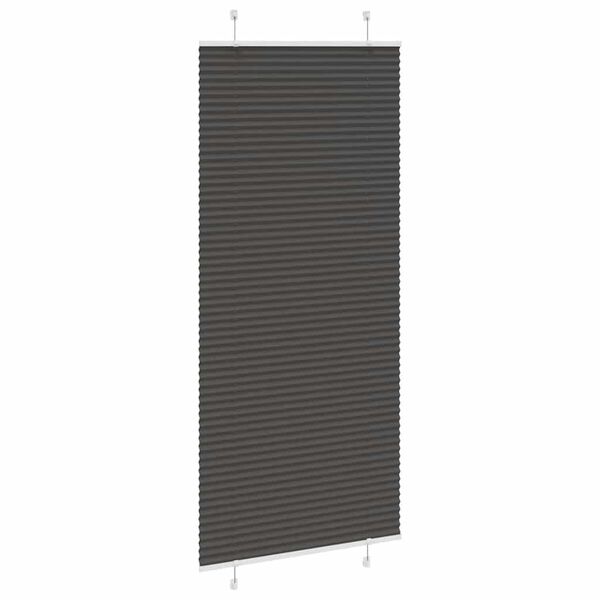 vidaXL Plisségardin Sort 100x200 cm Stofbredde 99,4 cm Polyester