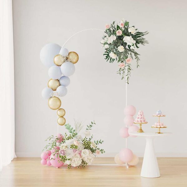 vidaXL Bryllupsbue Hvid 100 x 39 x 200 cm St&aring;l