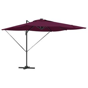 vidaXL Parasol Bordeaux R&oslash;d 286 x 284 x 270 cm Aluminium og Polyester