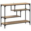 vidaXL Konsolbord Artisan Egetr&aelig; 100 x 30 x 75 cm Konstrueret tr&aelig;