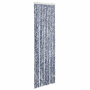 vidaXL insektgardin 56x200 cm chenille bl&aring; og hvid