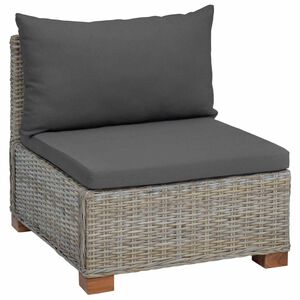 vidaXL Mellemsofa med puder GENDT Naturlig rattan Kubu Gr&aring;