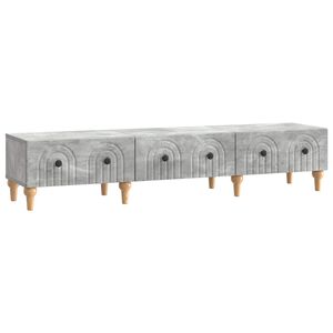 vidaXL TV-skab med skuffe Betongr&aring; 147 x 34,5 x 30 cm Konstrueret tr&aelig;