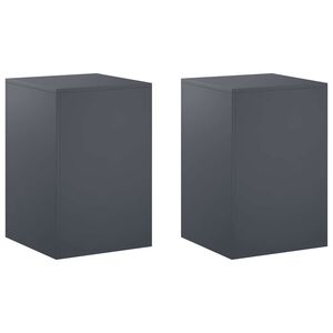 vidaXL Planteholder 2 pcs Antracit 40 x 40 x 60 cm Galvaniseret st&aring;l