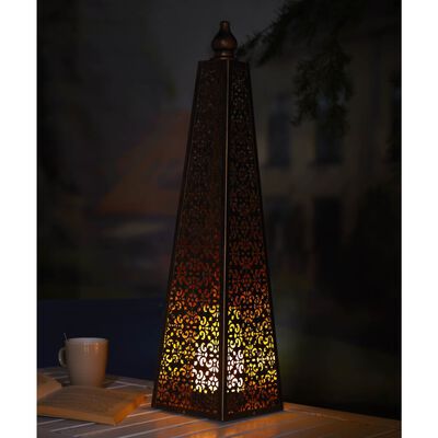 Luxform Lighting batteridrevet LED-lampe Pyramid 60 cm kobberfarvet
