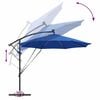 vidaXL Parasol Azurblå 294 x 294 x 248 cm Polyester og Aluminium