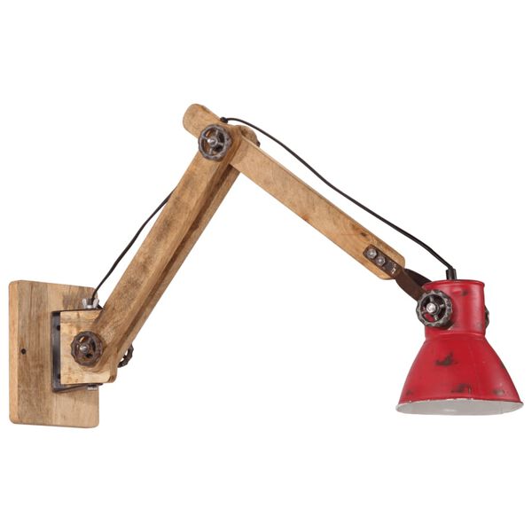 vidaXL v&aelig;glampe 25 W 96x15x20 cm E27 rustik r&oslash;d