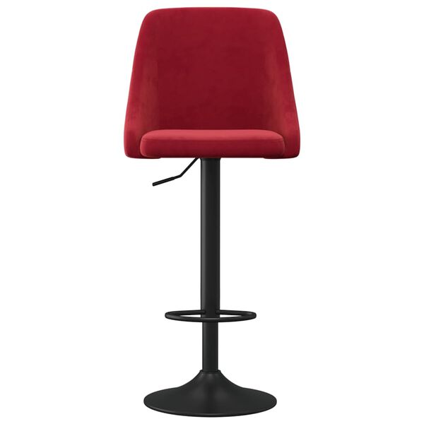 vidaXL barstole 2 stk. fl&oslash;jl vinr&oslash;d