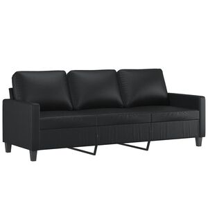 vidaXL 3-personers sofa 180 cm kunstl&aelig;der sort