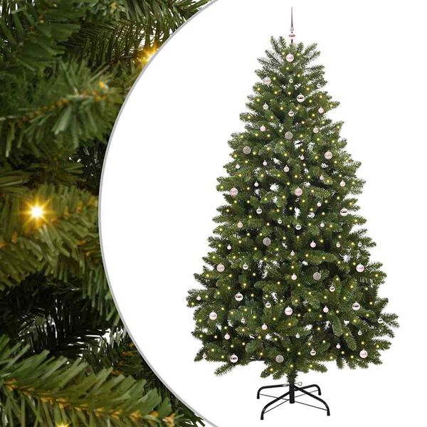 vidaXL Kunstigt juletr&aelig; med 300 LED'er Gr&oslash;n 300 cm PVC og metal
