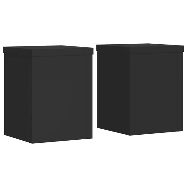 vidaXL plantestativer 2 stk. 15x15x20 cm konstrueret tr&aelig; sort