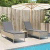 vidaXL liggestole 2 stk. med hynder polyrattan beige