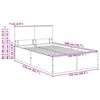 vidaXL Sengestel med hovedg&aelig;rde R&oslash;get eg 120 x 200 cm Konstrueret tr&aelig;