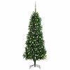vidaXL kunstigt juletr&aelig; med lys og kugles&aelig;t 240 cm gr&oslash;n