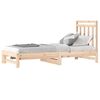 vidaXL daybed med udtr&aelig;k 2x(90x200) cm massivt fyrretr&aelig;