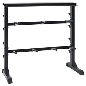 vidaXL Dumbbellreol Sort 99 x 45 x 95,5 cm Pulverlakeret st&aring;l