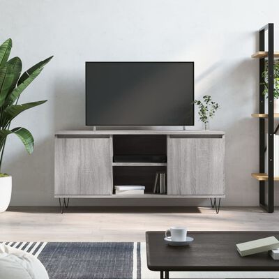 vidaXL tv-bord 104x35x50 cm konstrueret træ grå sonoma-eg